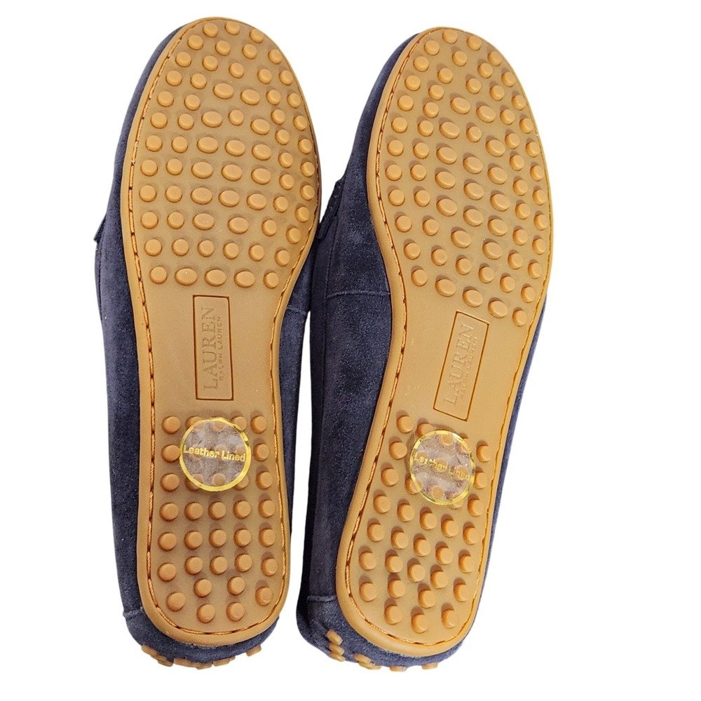 Lauren Ralph Lauren Barnsbury Suede Loafer Flats Navy Blue Women US 6 EUR 36.5 - Picture 5 of 9